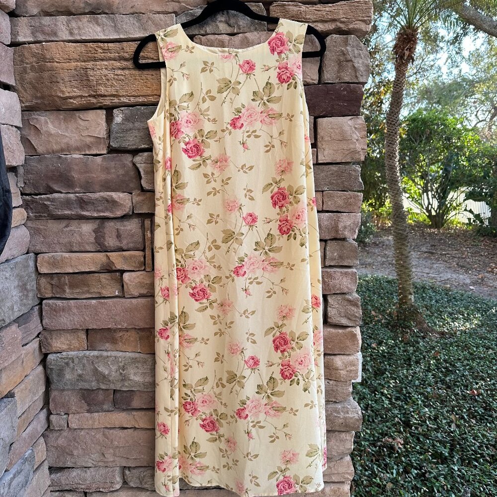 Vintage Talbots Floral Dress Pastel Size 8